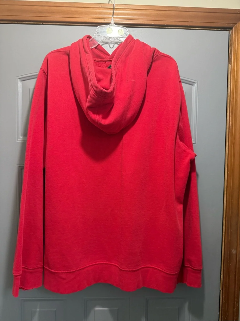 The North Face Red Hoodie with Black Logo